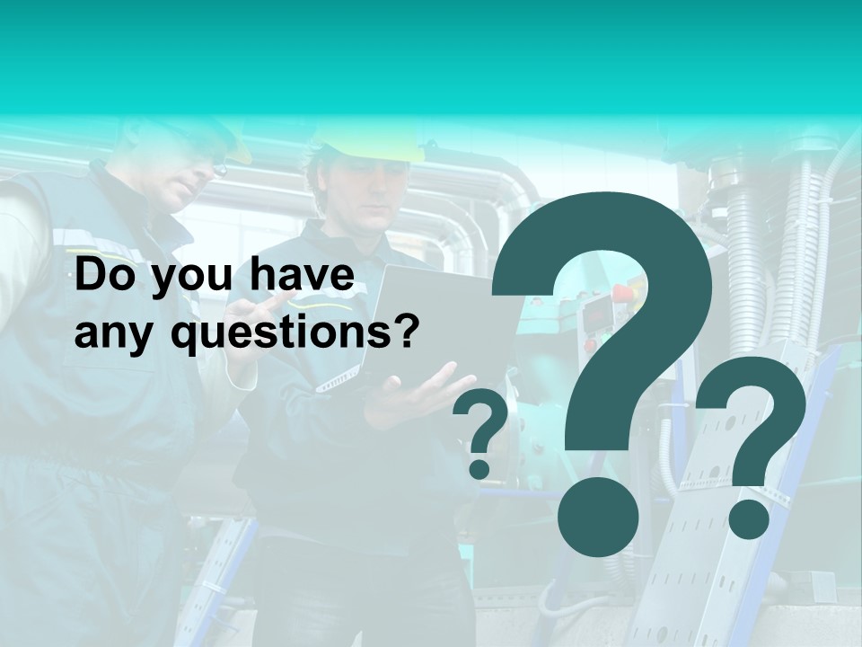 Computer Men At Work Mechanic PowerPoint Template