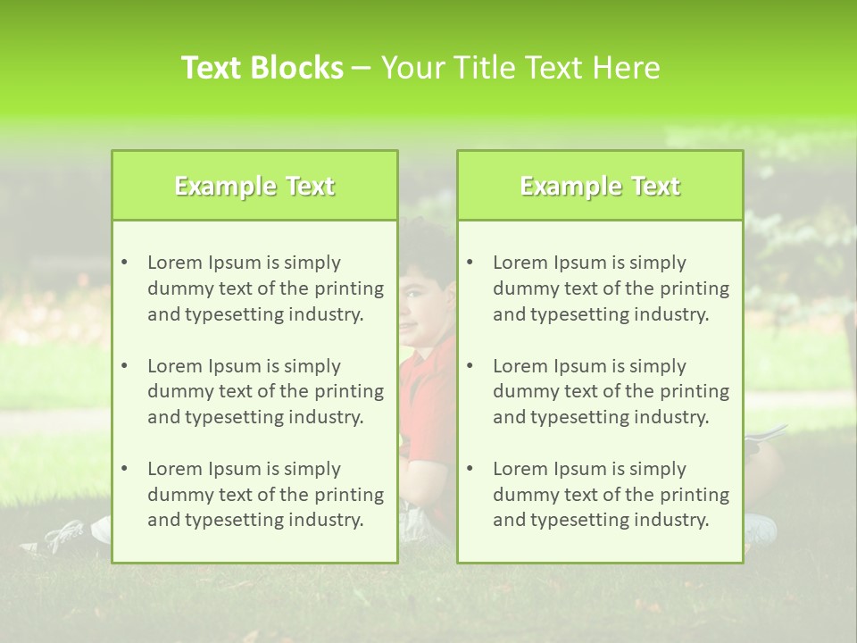 Schoolgirl Green Person PowerPoint Template