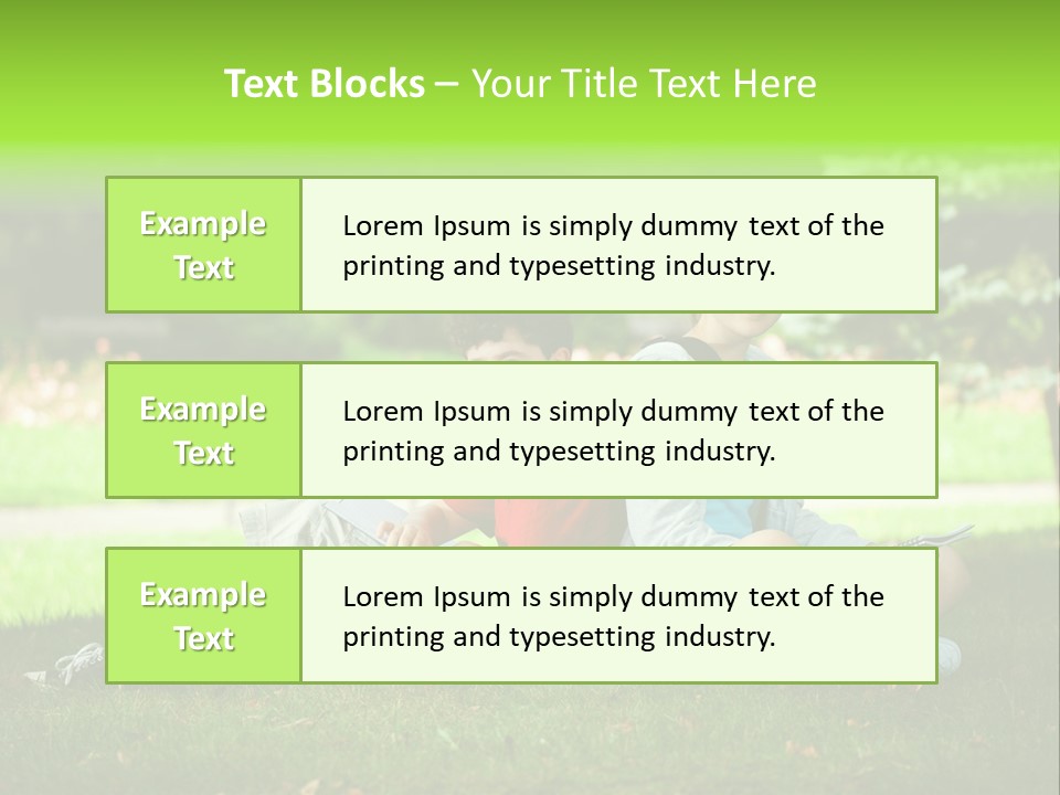 Schoolgirl Green Person PowerPoint Template