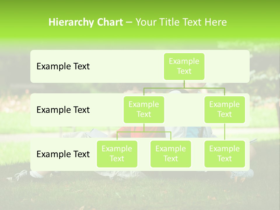 Schoolgirl Green Person PowerPoint Template