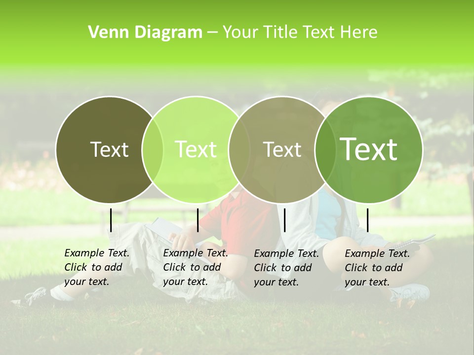 Schoolgirl Green Person PowerPoint Template