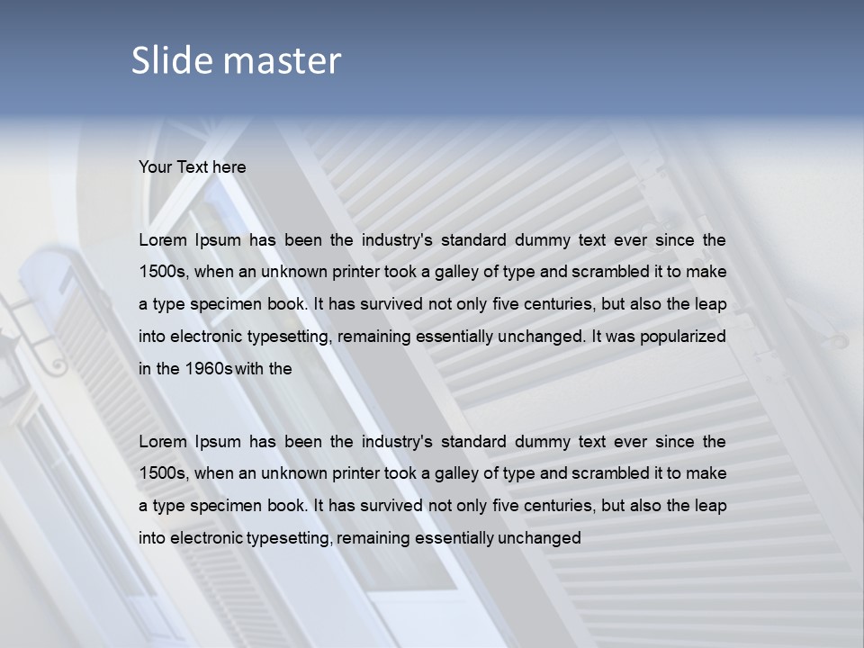 New Residence Flat House PowerPoint Template