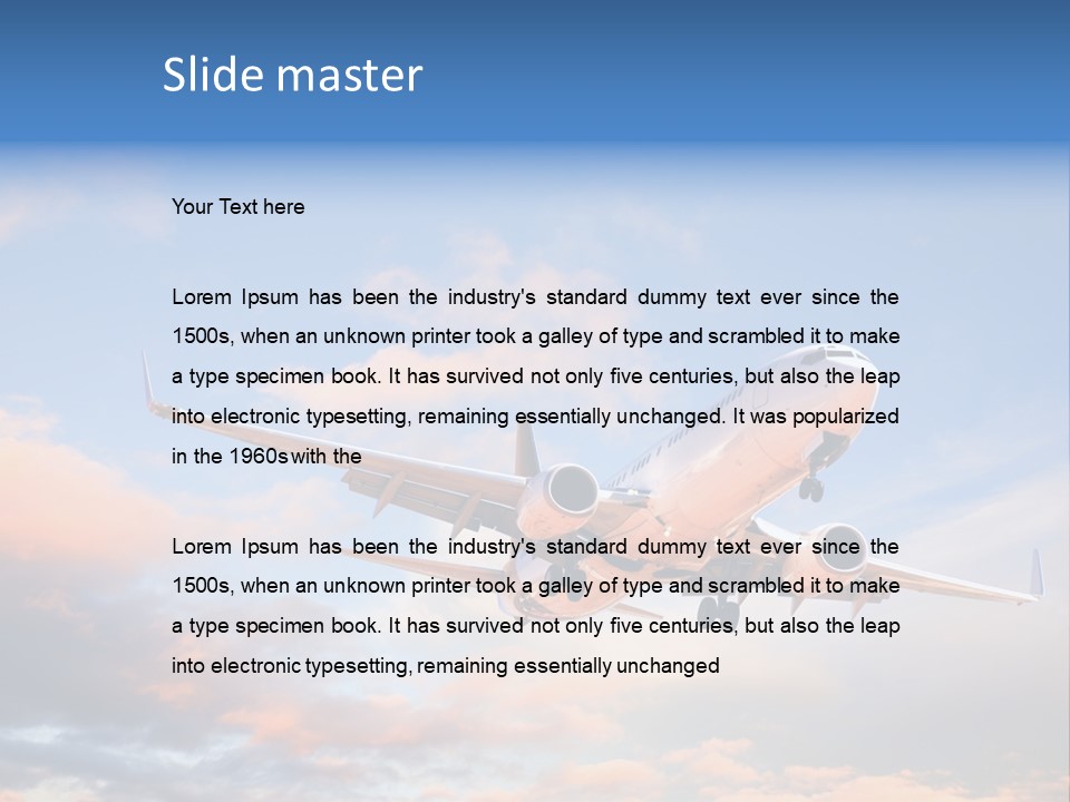 Landing Aeroplane Boeing PowerPoint Template