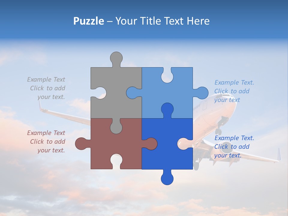 Landing Aeroplane Boeing PowerPoint Template