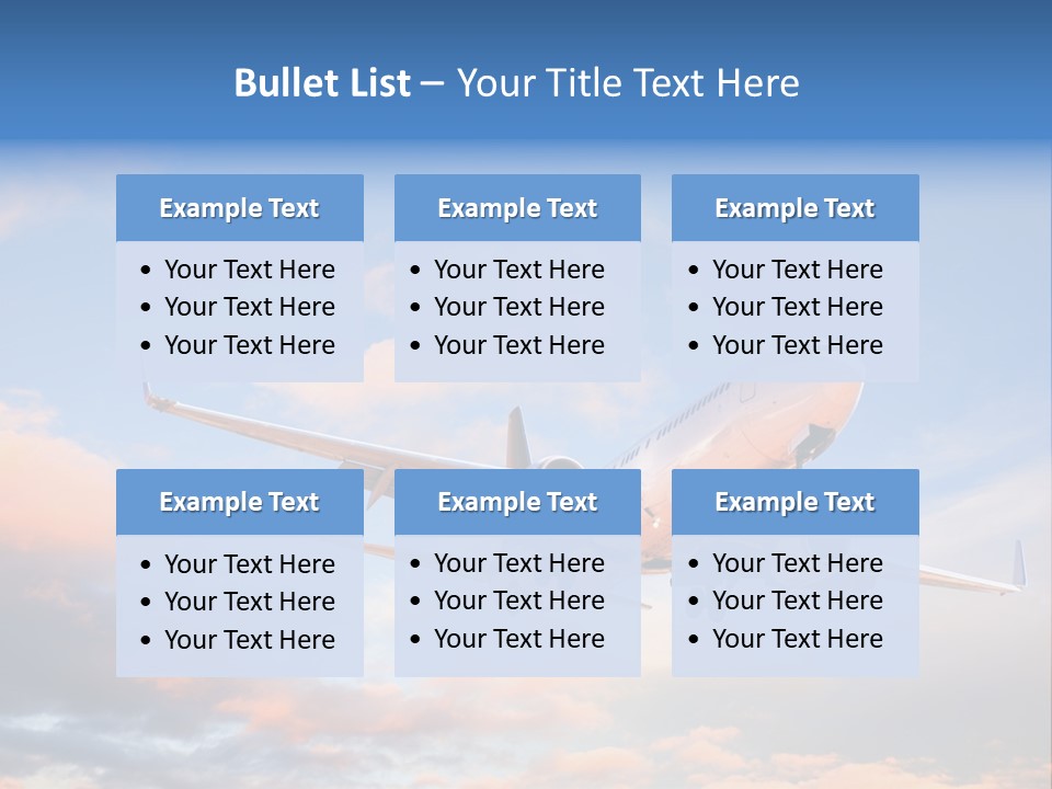 Landing Aeroplane Boeing PowerPoint Template