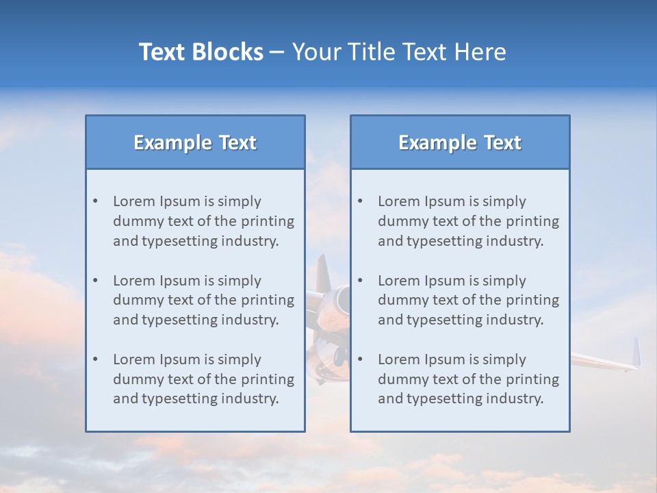 Landing Aeroplane Boeing PowerPoint Template
