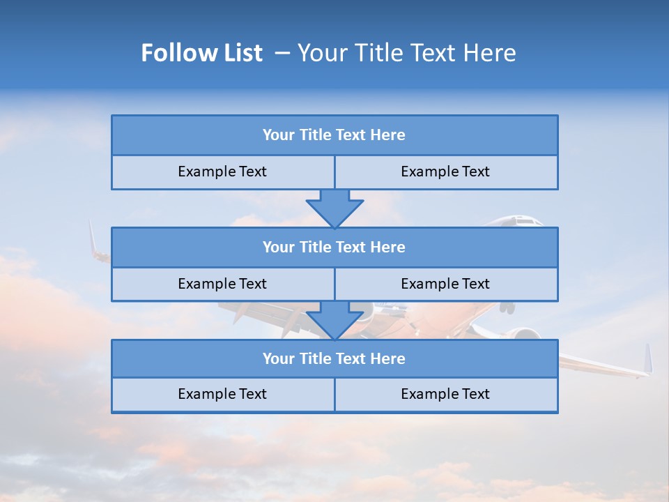 Landing Aeroplane Boeing PowerPoint Template