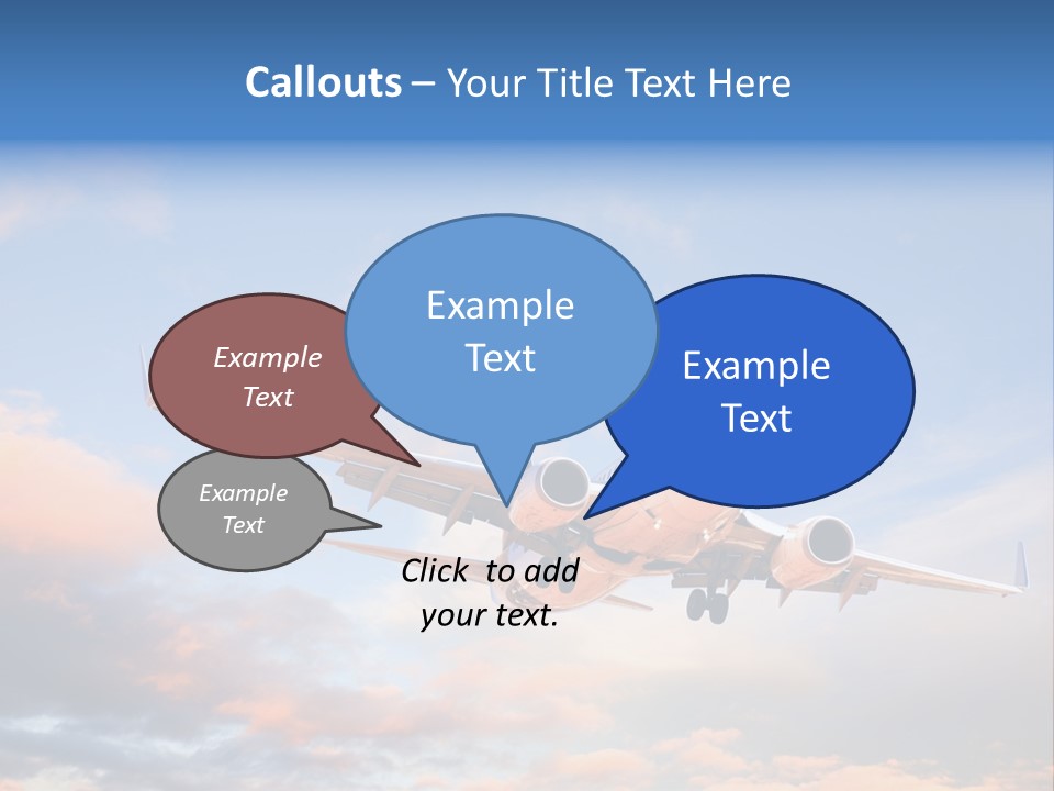 Landing Aeroplane Boeing PowerPoint Template