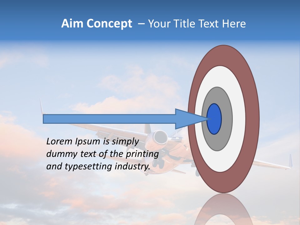 Landing Aeroplane Boeing PowerPoint Template