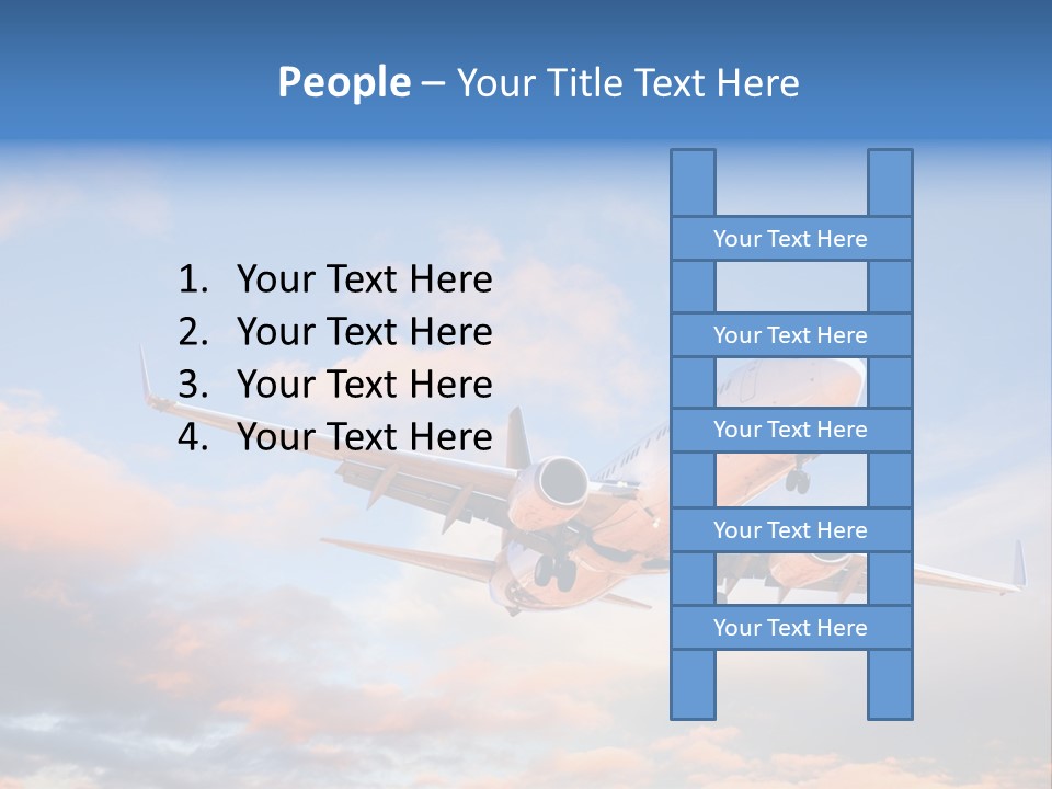 Landing Aeroplane Boeing PowerPoint Template