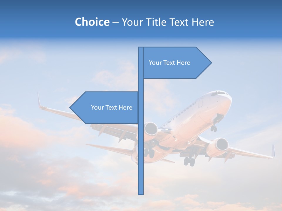 Landing Aeroplane Boeing PowerPoint Template