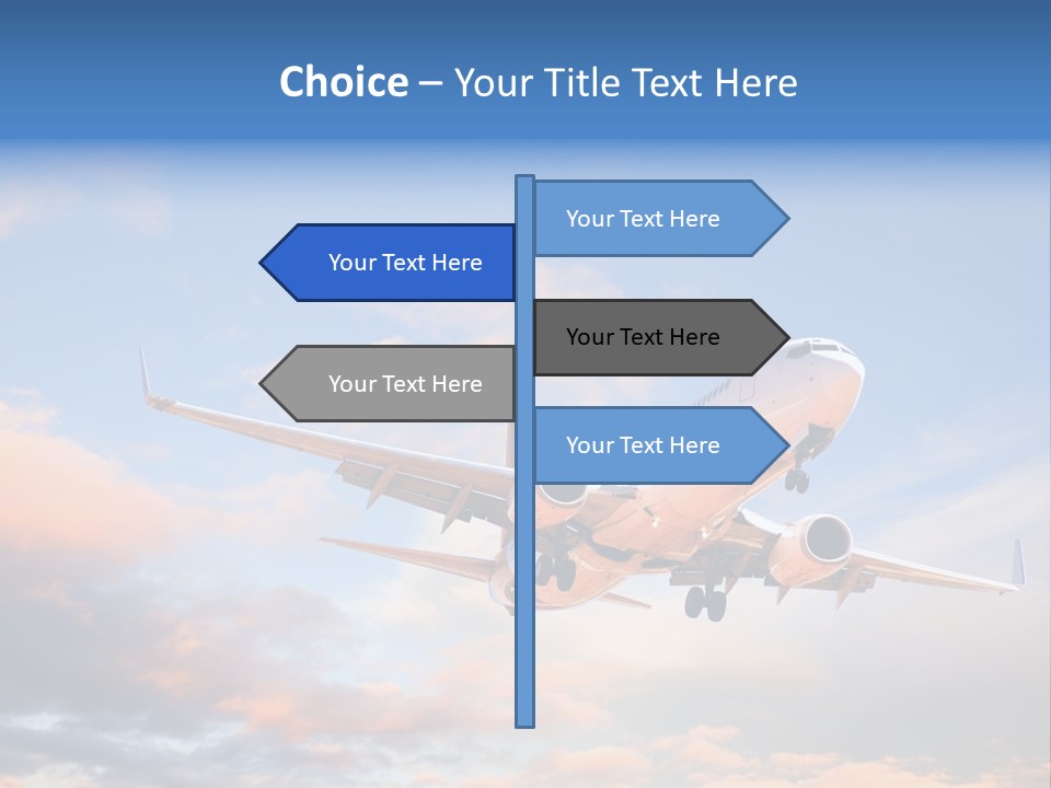 Landing Aeroplane Boeing PowerPoint Template