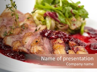 Appetizers Juicy Baked PowerPoint Template