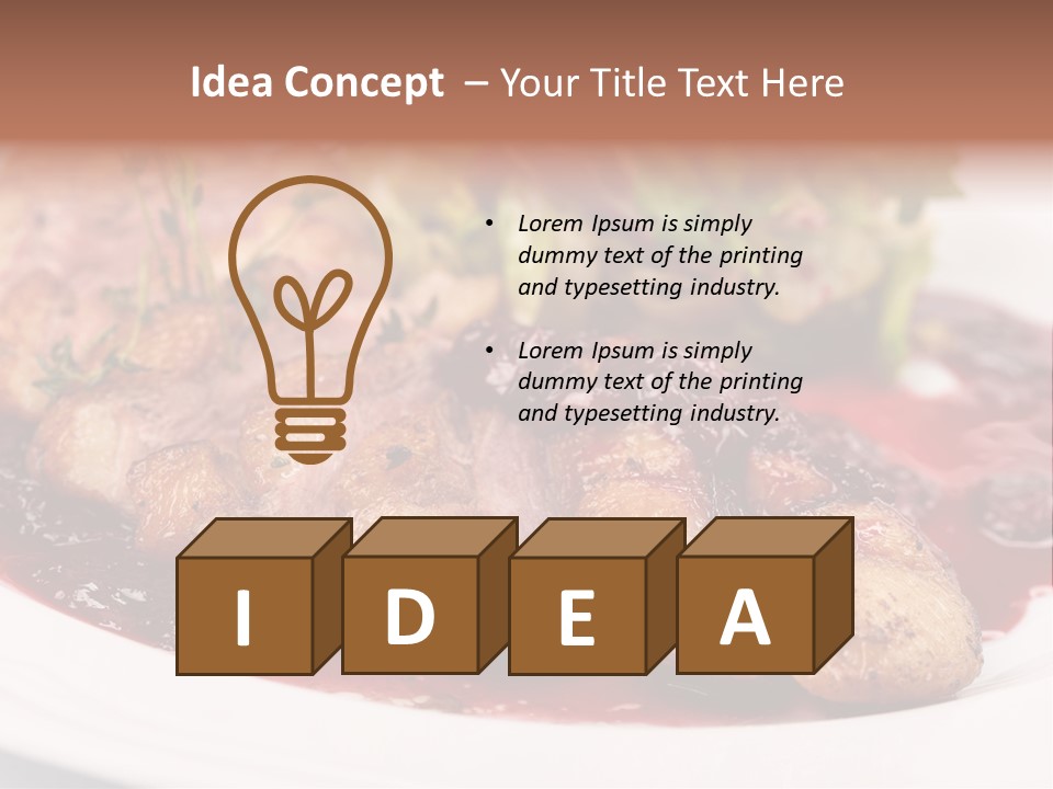 Appetizers Juicy Baked PowerPoint Template