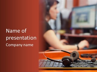 Consultant Sales Phone PowerPoint Template