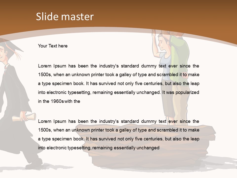 Moving Out Walking Older Woman PowerPoint Template