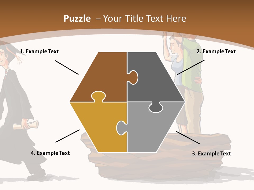 Moving Out Walking Older Woman PowerPoint Template