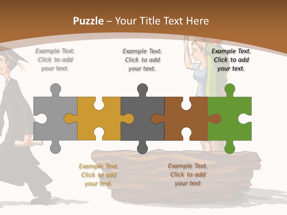 Moving Out Walking Older Woman PowerPoint Template