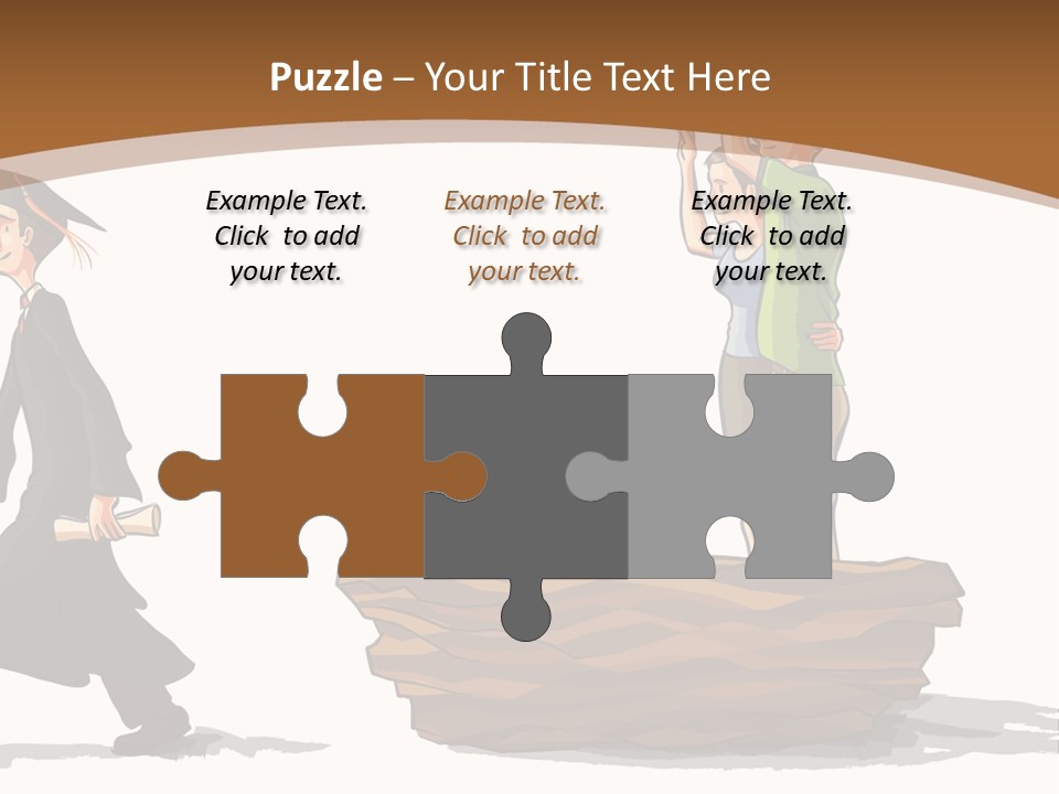 Moving Out Walking Older Woman PowerPoint Template