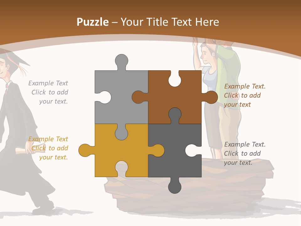 Moving Out Walking Older Woman PowerPoint Template