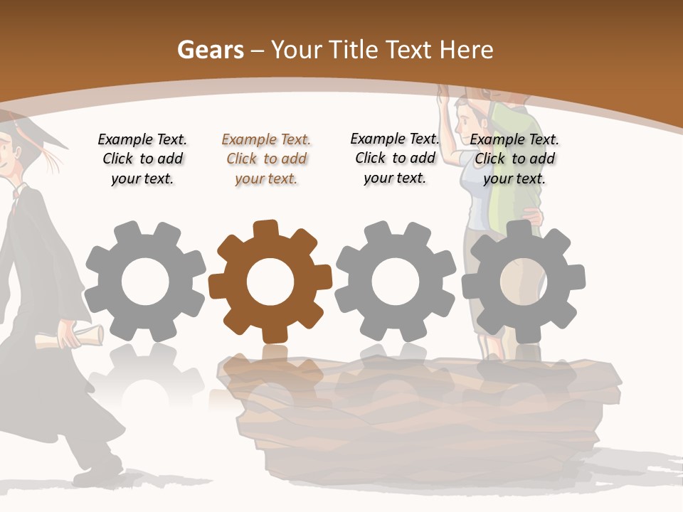 Moving Out Walking Older Woman PowerPoint Template