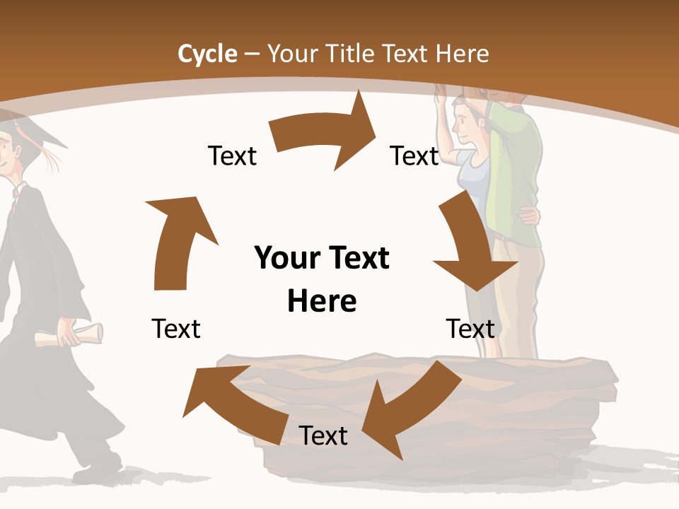 Moving Out Walking Older Woman PowerPoint Template