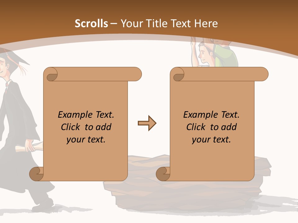 Moving Out Walking Older Woman PowerPoint Template