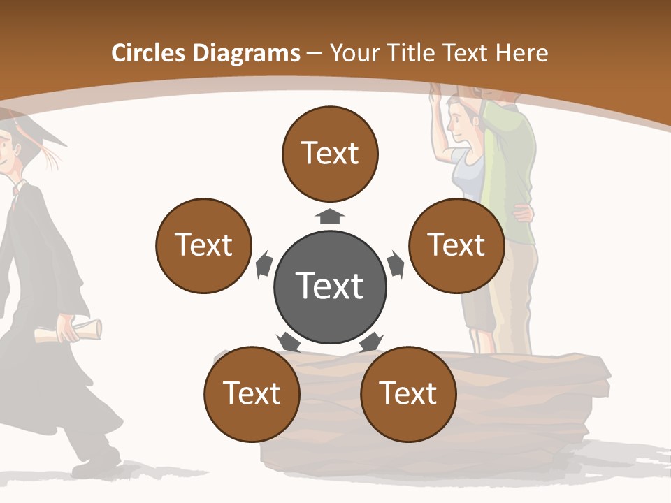 Moving Out Walking Older Woman PowerPoint Template