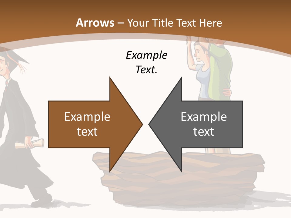 Moving Out Walking Older Woman PowerPoint Template