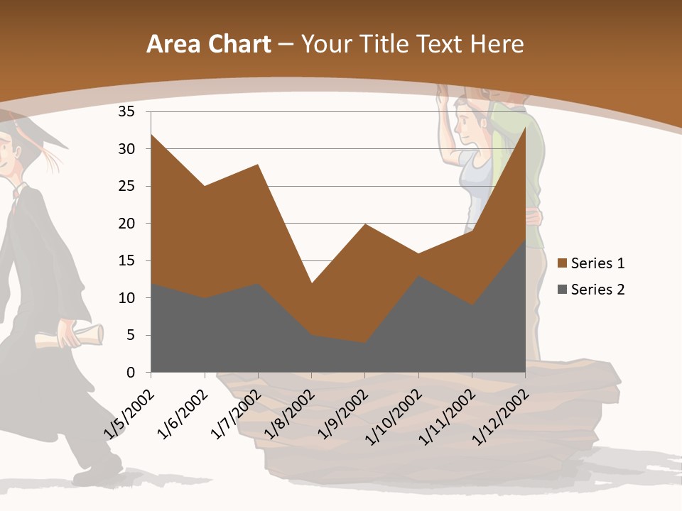 Moving Out Walking Older Woman PowerPoint Template