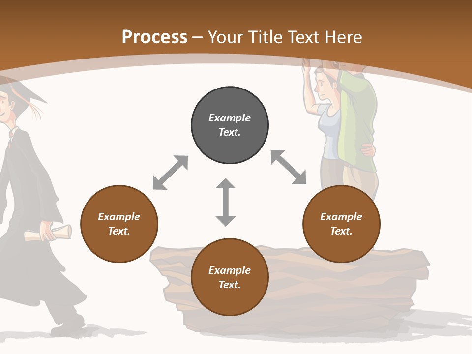 Moving Out Walking Older Woman PowerPoint Template