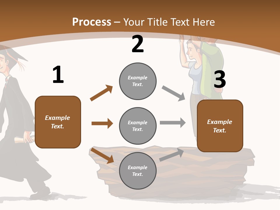 Moving Out Walking Older Woman PowerPoint Template