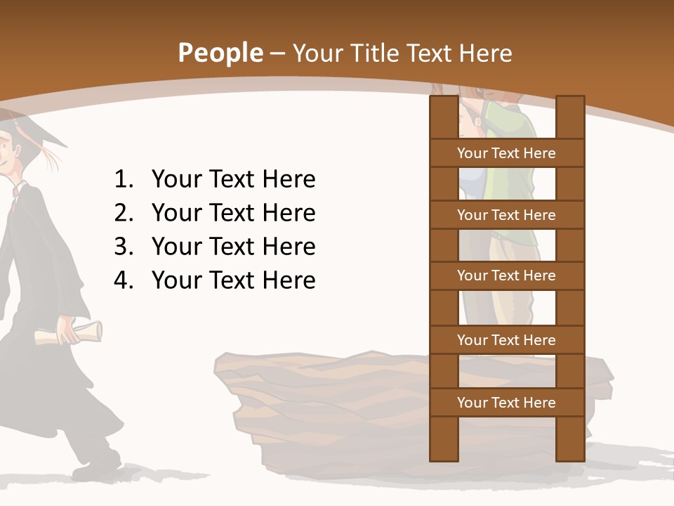 Moving Out Walking Older Woman PowerPoint Template