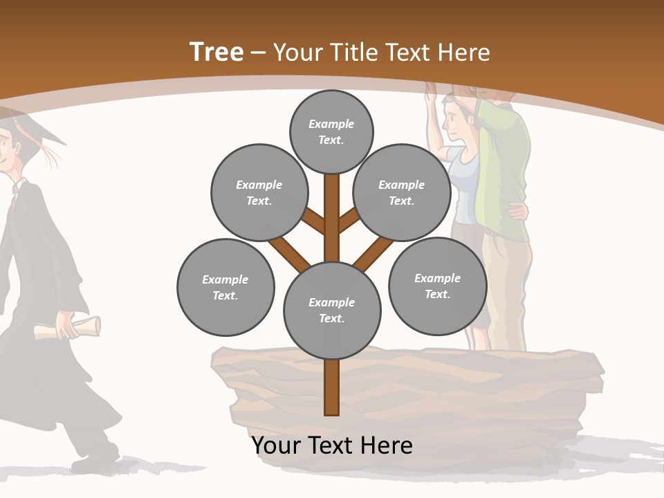 Moving Out Walking Older Woman PowerPoint Template