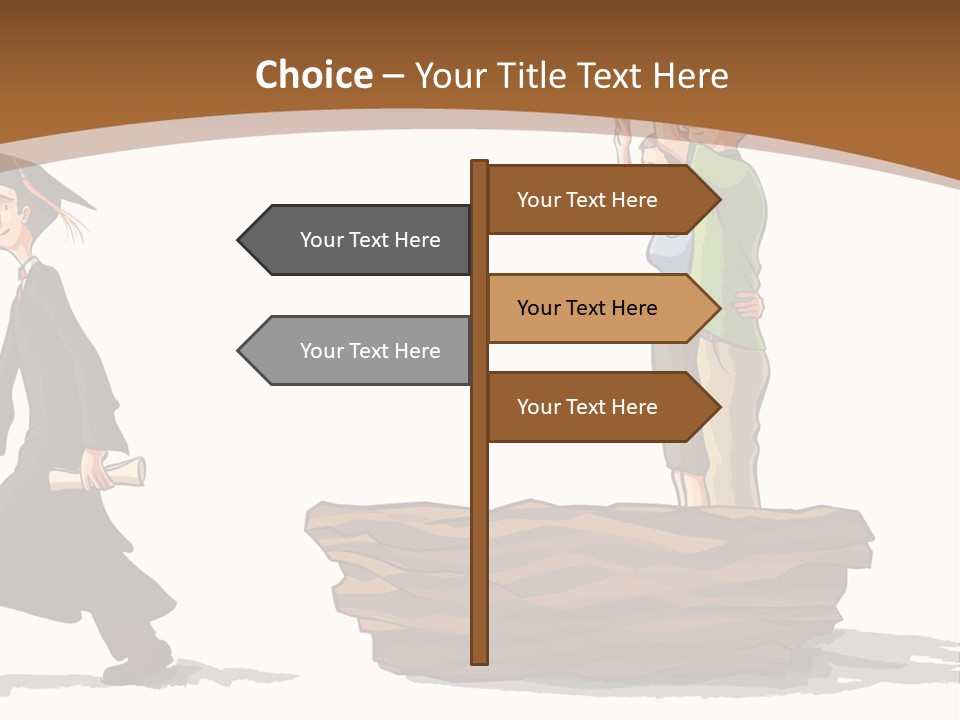 Moving Out Walking Older Woman PowerPoint Template