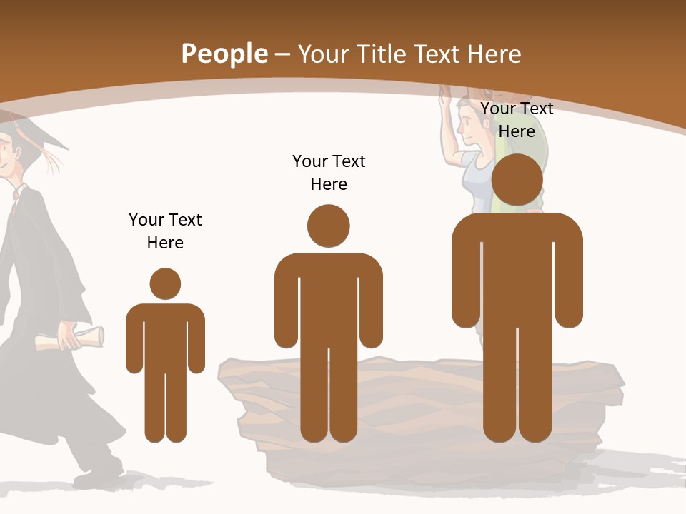 Moving Out Walking Older Woman PowerPoint Template