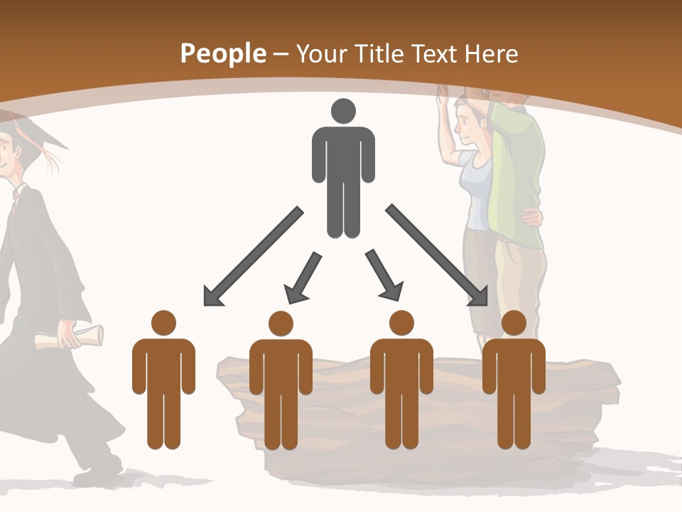 Moving Out Walking Older Woman PowerPoint Template