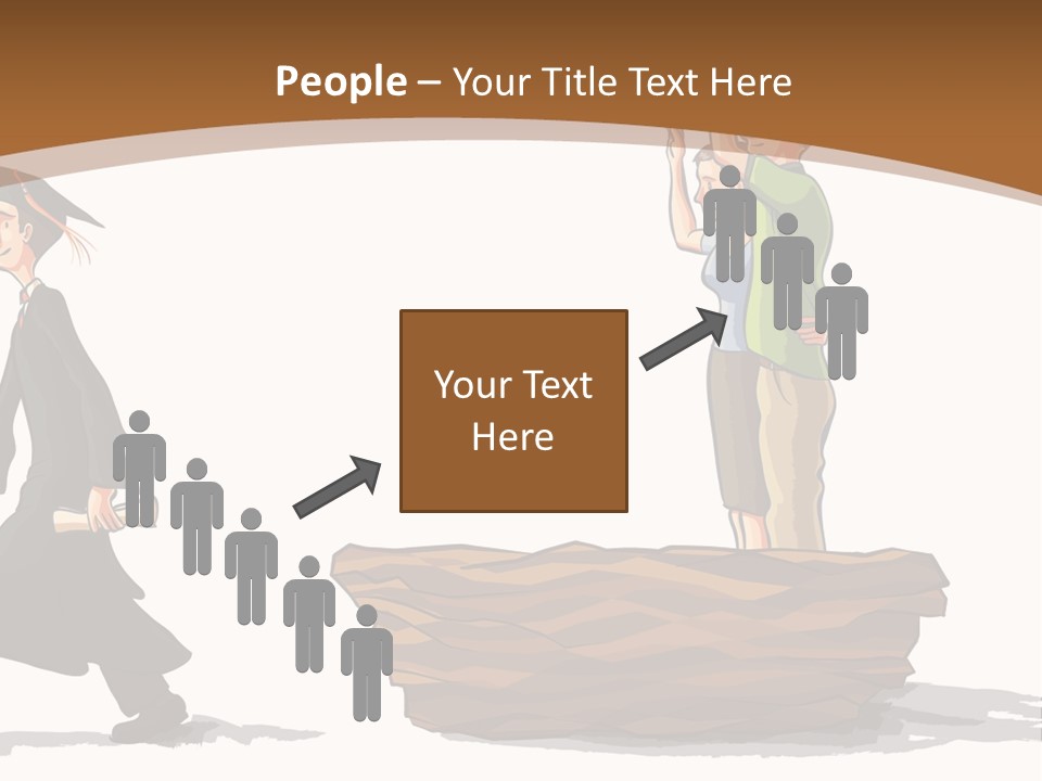 Moving Out Walking Older Woman PowerPoint Template