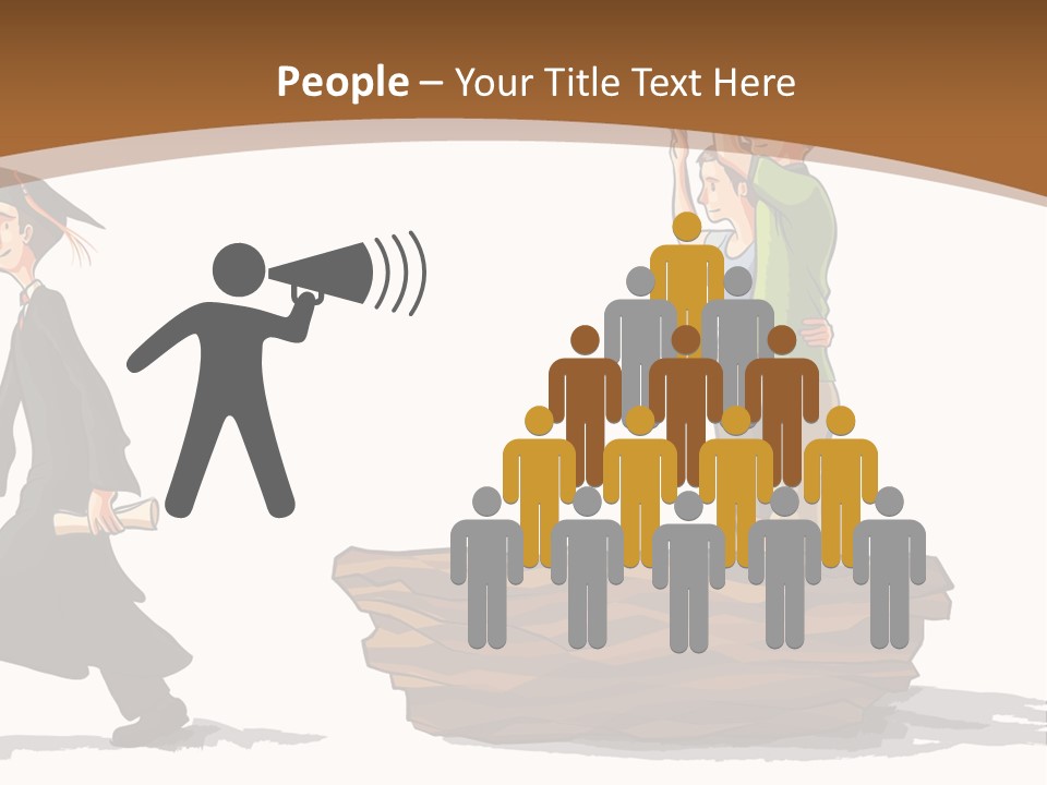 Moving Out Walking Older Woman PowerPoint Template