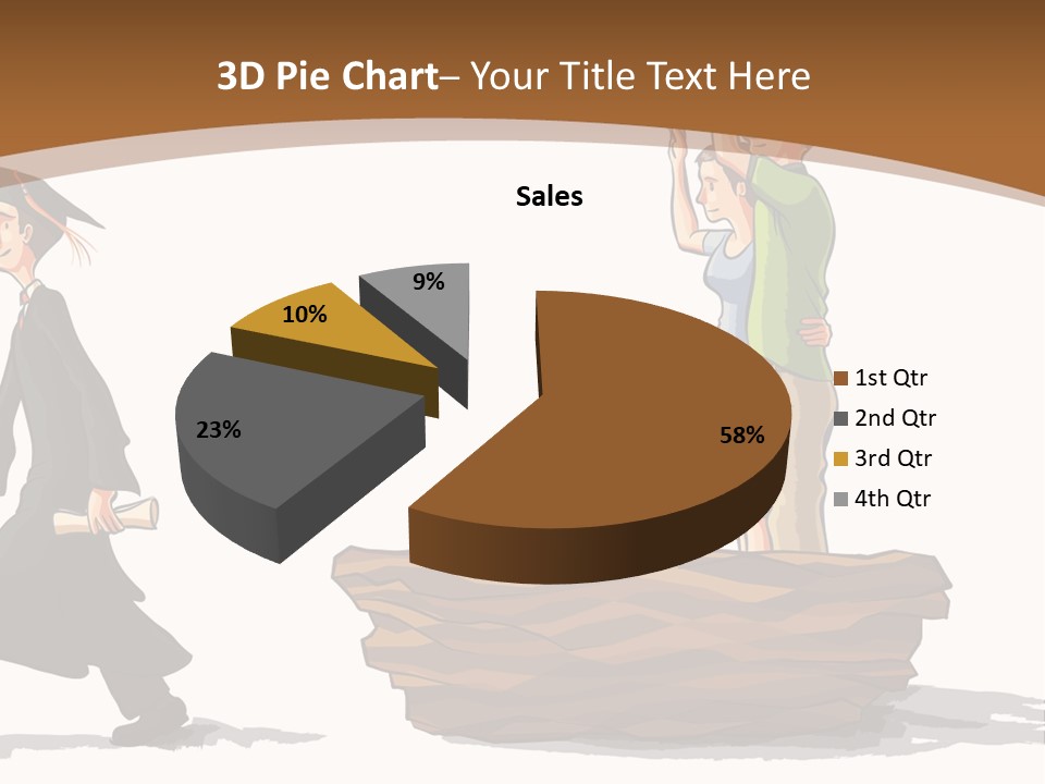 Moving Out Walking Older Woman PowerPoint Template