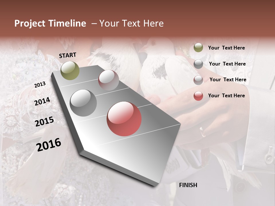 Happy Newlywed Ceremony PowerPoint Template