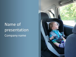 Boy Safety Seat PowerPoint Template