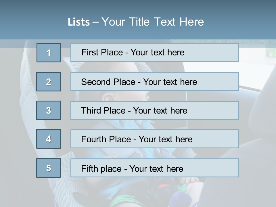 Boy Safety Seat PowerPoint Template