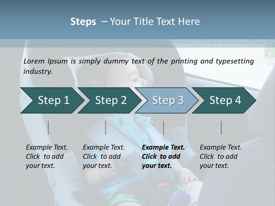 Boy Safety Seat PowerPoint Template