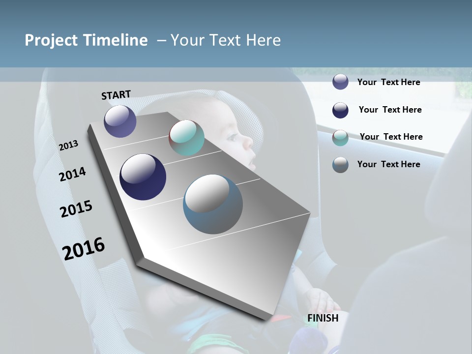 Boy Safety Seat PowerPoint Template