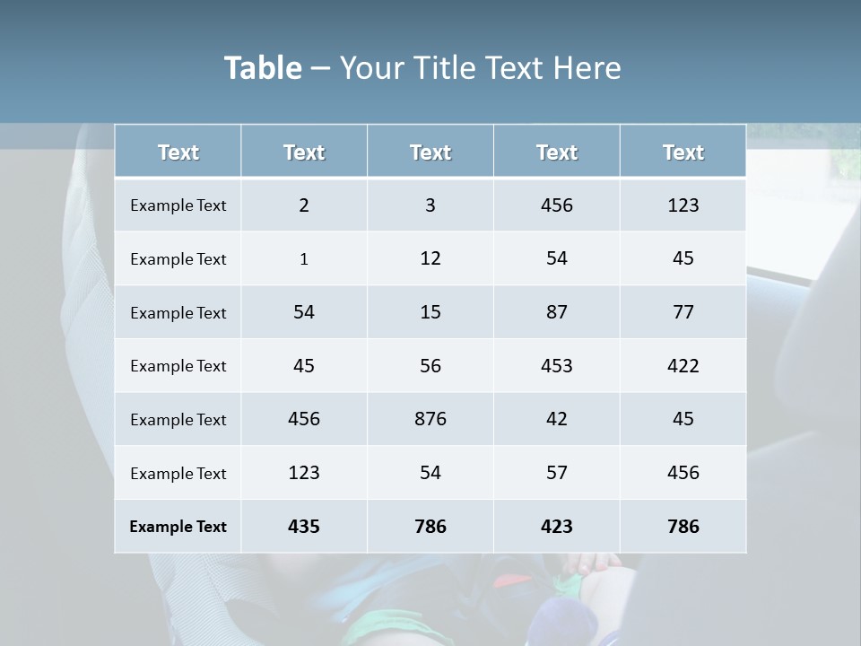 Boy Safety Seat PowerPoint Template