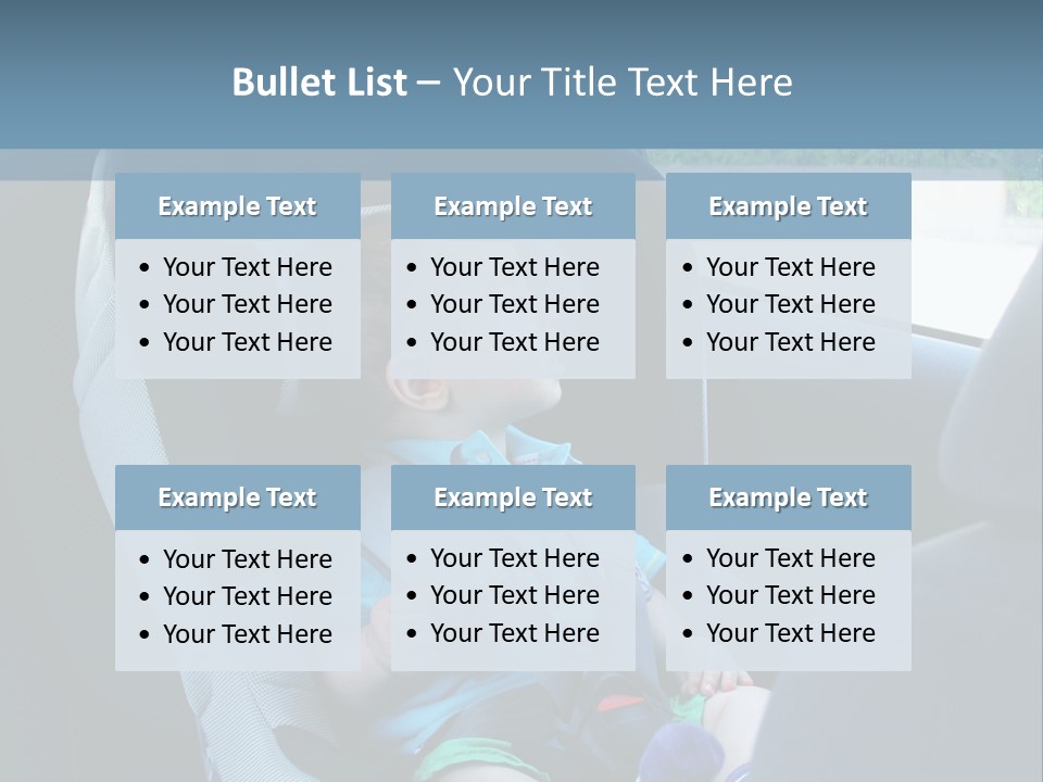 Boy Safety Seat PowerPoint Template