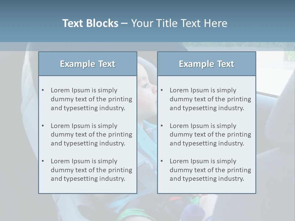 Boy Safety Seat PowerPoint Template