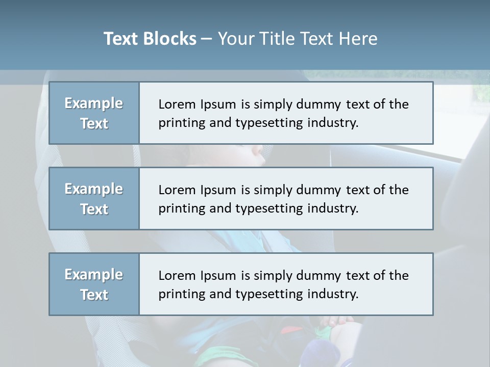 Boy Safety Seat PowerPoint Template