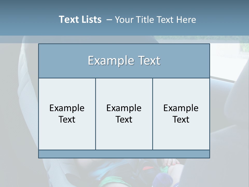Boy Safety Seat PowerPoint Template